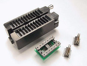 PA-DSO-1403Z-D250-14/2 SOIC Emulator Adapter - 14 Pin DIP 0.3" Board w/ZIF Socket and Two 14 Pin 0.250" SO-Plugs