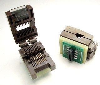 PA-SOD-2006-14 SOIC Prototyping Adapter Top - 14 Pin 208 mil Wide SOIC Test Socket to 50x50 Receptacle Header