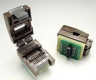 PA-SOD-2006-20 SOIC Prototyping Adapter Top - 20 Pin 208 mil Wide SOIC Test Socket to 50x50 Receptacle Header.