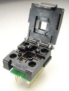 PA28-24-1PZ6 PLCC Programming Adapter for Devices w/pin Skips 5, 8, 11, 19. 600 mil Span DIP Plug. Lidded ZIF PLCC Socket