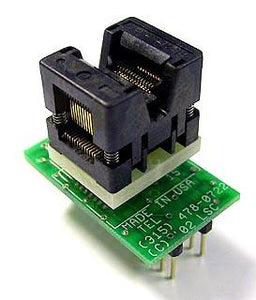 PA28QS-OT-3 Programming Adapter for 28 Pin QSOP. Wired 1:1 with 300 mil span DIP Plug