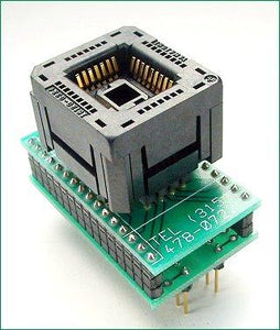 PA32-24-2P3 PLCC Programming Adapter for Atmel 28C16. 300 mil Span DIP Plug. Auto-Eject PLCC Socket