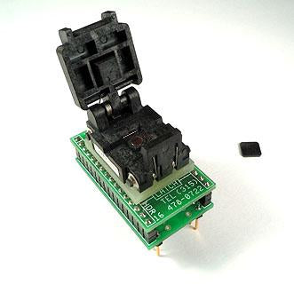 PA32QFN-32-1 Programming Adapter for 32 Pin QFN. Wired 1:1 by Pin Number