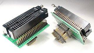 PA40-44-X-DZ-PP Emulator Adapter Wired by User. DIP ZIF Socket to PLCC Plug