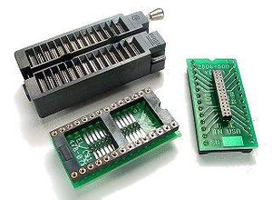 PA-DSO-2806Z Emulator Adapter for 28 pin SOIC with DIP 0.6" Board w/ZIF Socket to Receptacle for SO-plugs