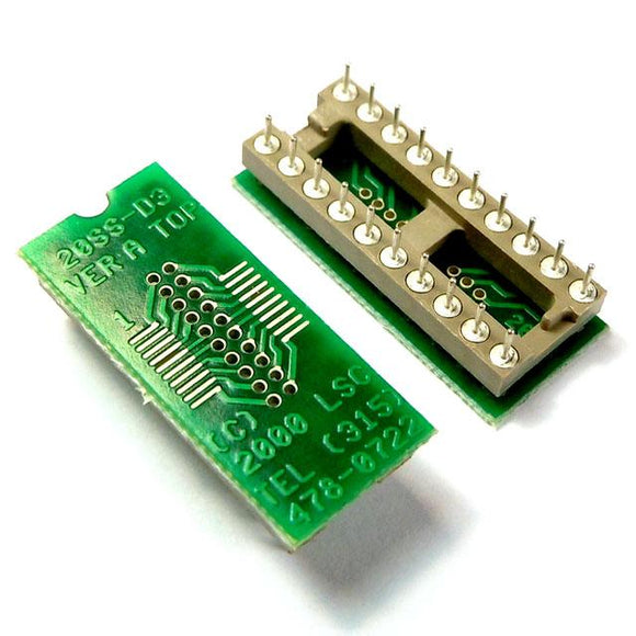 PA-SSD3SM18-20  SMT to Thru-Hole for 20 Pin SSOP TSSOP